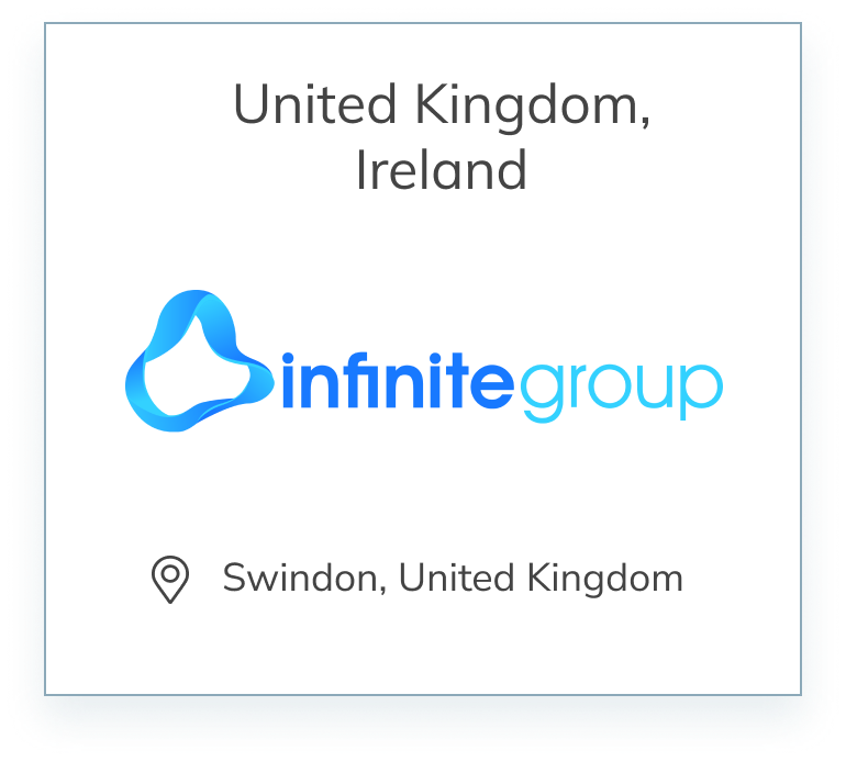 Infinite Group field marketing agency, covers the United Kingdom and Ireland area in Europe.